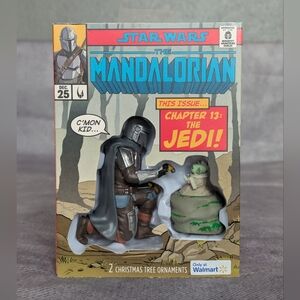 Hallmark Star Wars The Mandalorian Storybook Christmas Ornaments 2 Pack